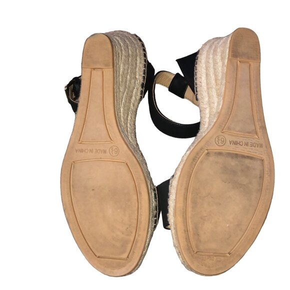 Talbots Espadrilles Womens 6.5 Used Black Leather - Picture 5 of 16